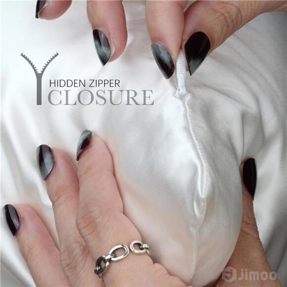 100% Mulberry Silk Pillowcase 19 Momme Hair Skin Friendly 2 Pc Queen Ivory White - Picture 2 of 6